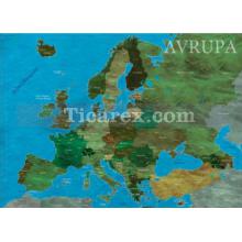 Avrupa Haritası Yapboz - 346 Parça Puzzle | 45x60 cm
