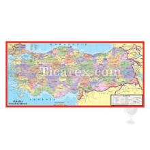 İl İl Türkiye Haritası Plakalı Yapboz - 123 Parça Puzzle | 32x67 cm