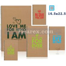 Funky Defter | 100 yp | 16.5x22.5 | Spiralli | Kareli | Sert Kapak