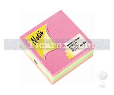 Notix Yapışkanlı Not Kağıdı Neon 4 Renk 75x75mm 320 Yaprak - Resim 1