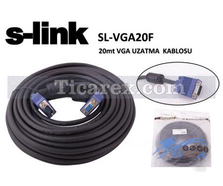 S-link VGA ( M ) - VGA ( F ) - Monitör PC Arası Uzatma Kablosu | 20 m - Resim 1