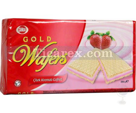 Şölen Gold Wafers Çilekli Kremalı Gofret | 200 gr - Resim 1