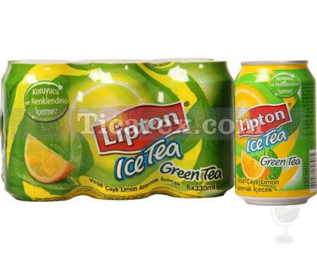 Lipton Green Ice Tea - Limonlu Yeşil Çay Teneke Kutu 6x330ml | 1980 ml - Resim 1