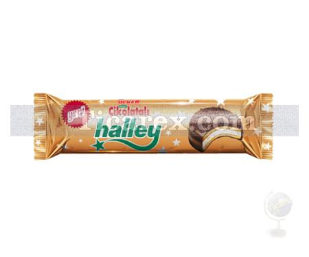 Ülker Halley Mini - Çikolata Kaplı Granüllü Sandviç Bisküvi | 75 gr - Resim 1