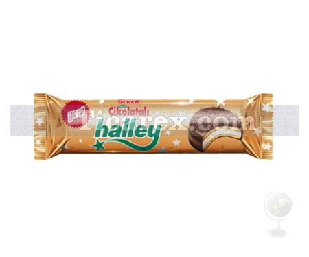 Ülker Halley Mini - Çikolata Kaplı Granüllü Sandviç Bisküvi | 75 gr - Resim 1