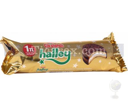 Ülker Halley Mini - Çikolata Kaplı Granüllü Sandviç Bisküvi | 77 gr - Resim 1