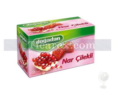 Doğadan Nar - Çilekli Meyve Çayı Süzen Poşet 20'li - Resim 1