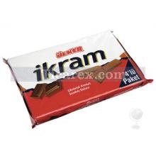 Ülker İkram Çikolatalı Krema Dolgulu Sandviç Bisküvi 4'lü Paket | 368 gr