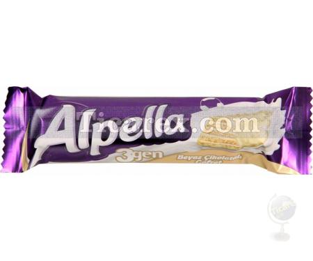Alpella 3gen Beyaz Çikolatalı Gofret | 32 gr - Resim 1