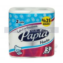 Papia Kağıt Havlu 3 Katlı - Buçuk Yaprak - 2'li Paket