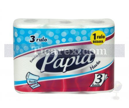 Papia Kağıt Havlu 3 Katlı - Buçuk Yaprak - 3'lü Paket - Resim 1