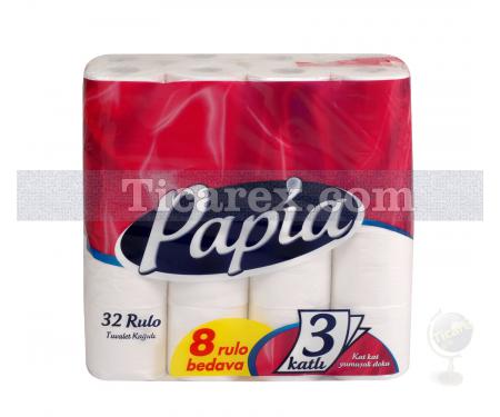 Papia Tuvalet Kağıdı 3 Katlı 32'li Paket - Resim 1