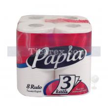 Papia Tuvalet Kağıdı 3 Katlı 8'li Paket