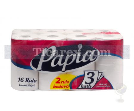 Papia Tuvalet Kağıdı 3 Katlı 16'lı Paket - Resim 1