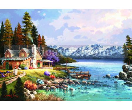 Dağ Evi Yapboz - 500 Parça Puzzle | 33x48 cm - Resim 1