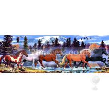 Koşan Atlar Yapboz - 1000 Parça Puzzle | 68x48 cm