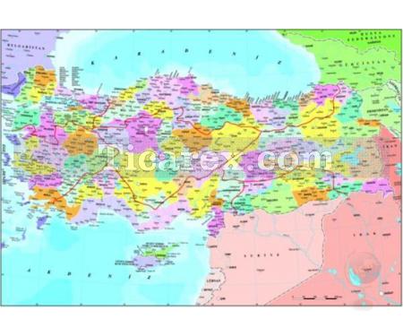 Türkiye Siyasi Haritası Yapboz - 260 Parça Puzzle | 33x48 cm - Resim 1