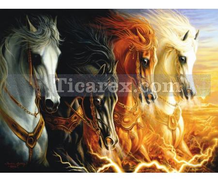 Mahşerin Dört Atlısı Yapboz - 2000 Parça Puzzle | 61x84 cm - Resim 1