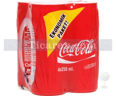 Coca Cola Teneke Kutu 4x250ml | 1000 ml - Resim 1