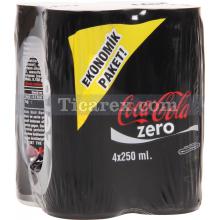 Coca Cola Zero Teneke Kutu 4x250ml | 1000 ml