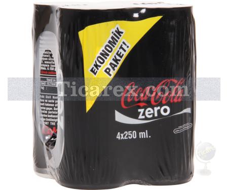 Coca Cola Zero Teneke Kutu 4x250ml | 1000 ml - Resim 1