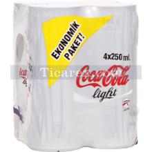 Coca Cola Light Teneke Kutu 4x250ml | 1000 ml