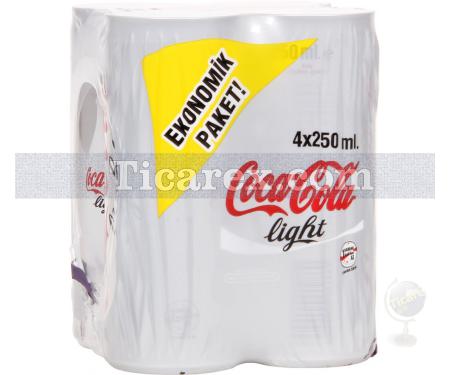 Coca Cola Light Teneke Kutu 4x250ml | 1000 ml - Resim 1