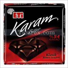 Eti Karam Bitter Klasik %54 Kakaolu Kare Çikolata | 80 gr
