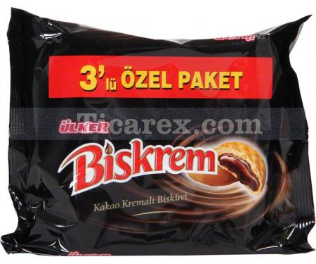 Ülker Biskrem Kakaolu Krema Dolgulu Bisküvi 3'lü Paket | 360 gr - Resim 1