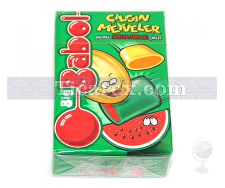 BigBabol Çılgın Meyveler Karpuz Balonlu Mega Draje Sakız 40gr - Resim 1