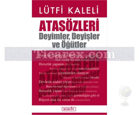 Atasözleri Deyimler Deyişler ve Öğütler | Lütfi Kaleli - Resim 1