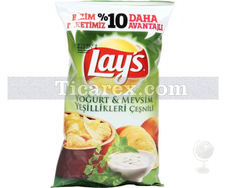 Lay's Yoğurt & Mevsim Yeşillikleri Çeşnili Patates Cipsi (Aile Boy) | 79 gr - Resim 1
