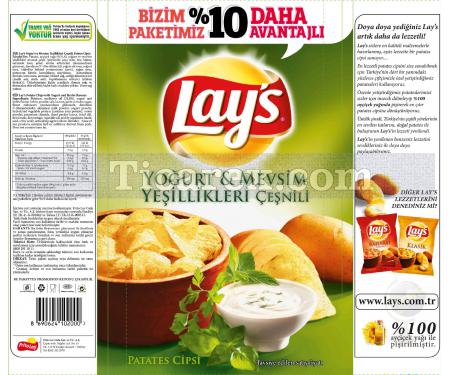 Lay's Yoğurt & Mevsim Yeşillikleri Çeşnili Patates Cipsi (Aile Boy) | 79 gr - Resim 2