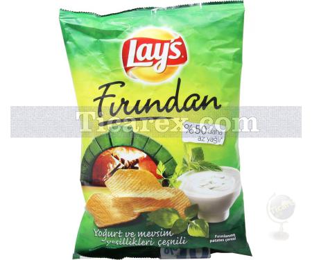 Lay's Fırından Yoğurt & Mevsim Yeşillikleri Çeşnili Patates Cipsi (Aile Boy) | 60 gr - Resim 1