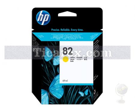 HP 82 Sarı Mürekkep Kartuşu (69 ml) - Resim 1