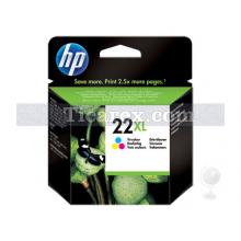 HP 22XL Üç Renkli Yüksek Kapasiteli Orijinal Mürekkep Kartuşu