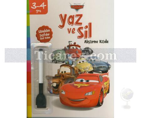 Yaz ve Sil Disney Arabalar | Alıştırma Kitabı 3-4 Yaş | Kolektif - Resim 1