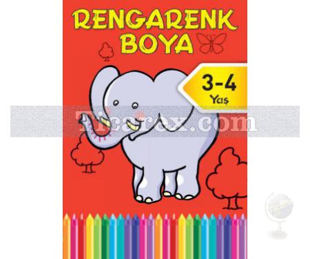 Rengarenk Boya 2 - Kırmızı Kitap | ( 3-4 Yaş ) | Kolektif - Resim 1